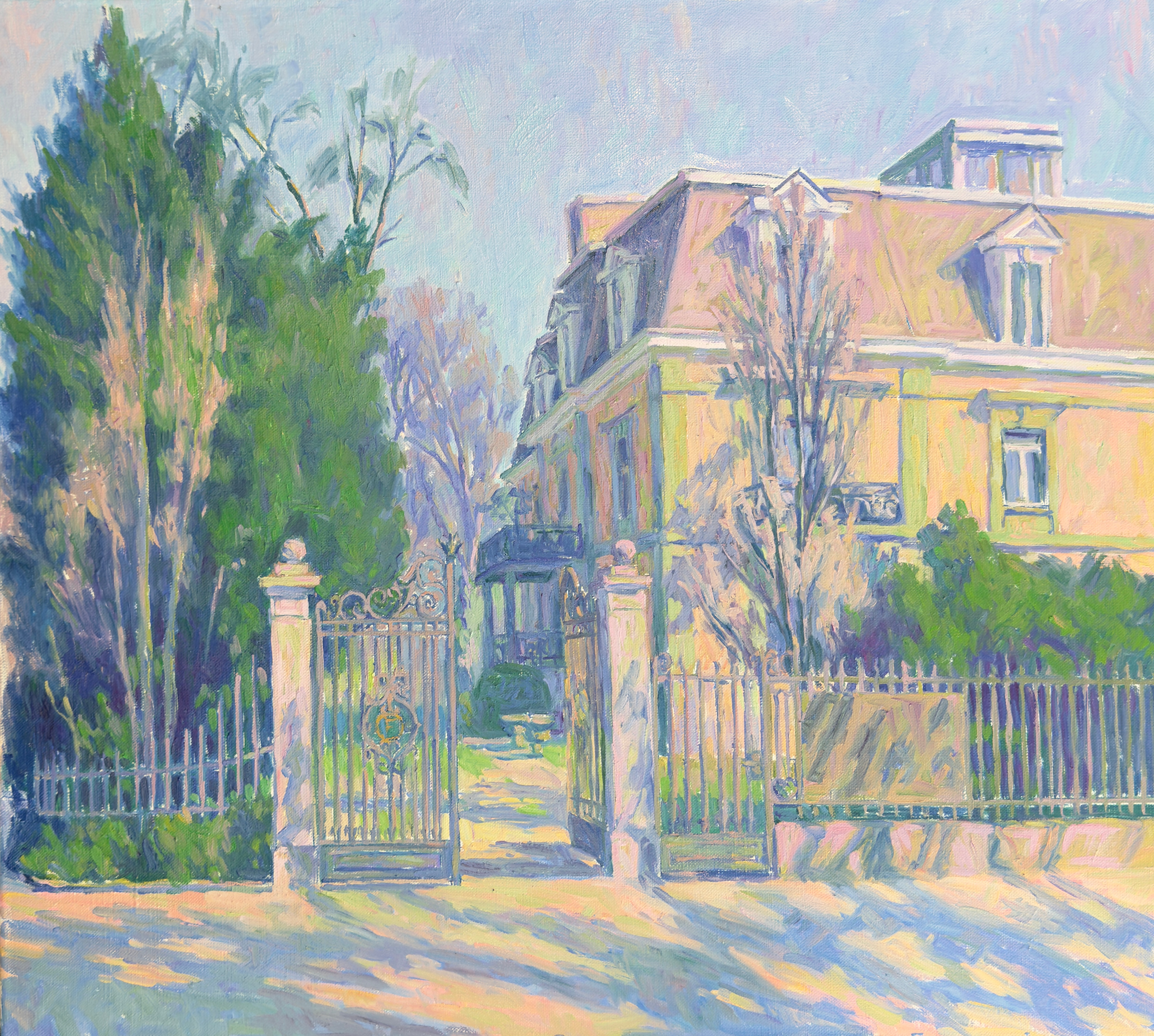 Beautiful House on Römerstrasse, Baden — original oil painting by Tatiana Schöpfer Safina, 2026