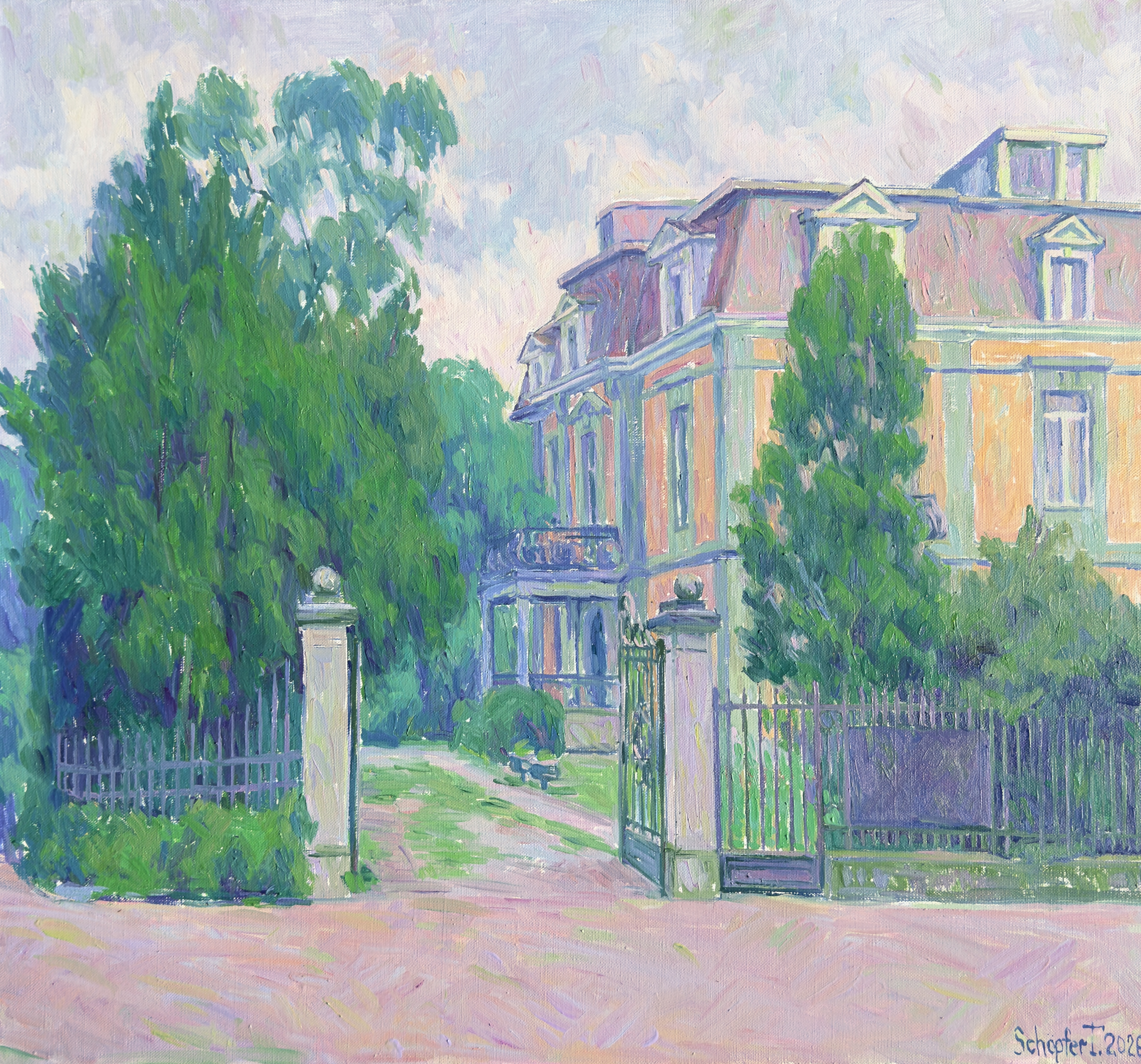 Early Summer on Römerstrasse, Baden — original oil painting by Tatiana Schöpfer Safina, 2026