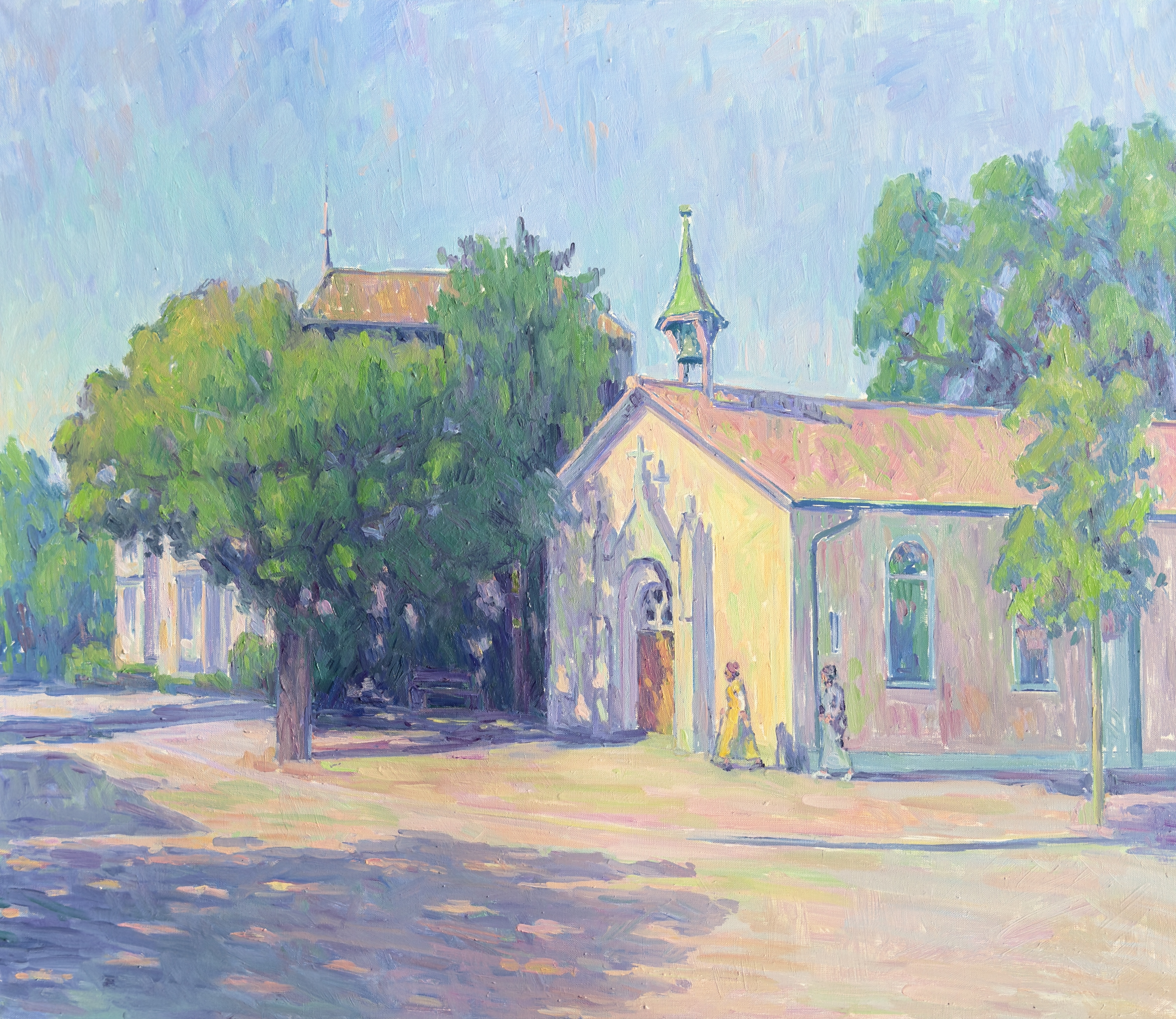 The Little Church by the Kurpark, Baden — original oil painting by Tatiana Schöpfer Safina