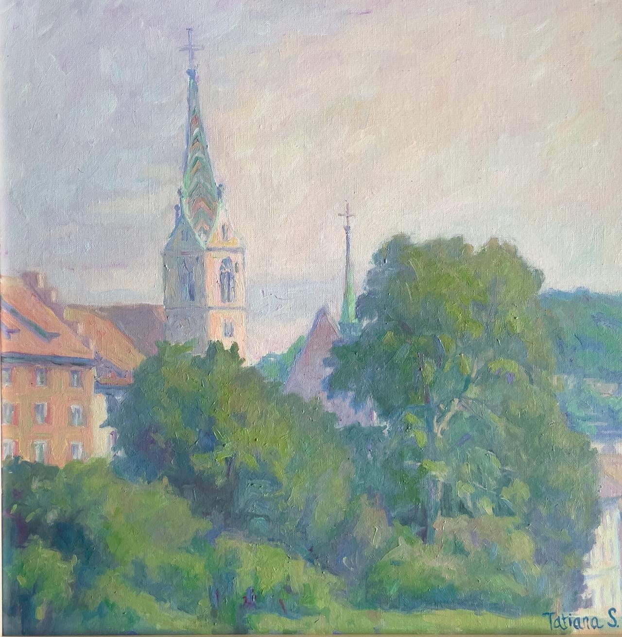 View of Catholic Church in Spring