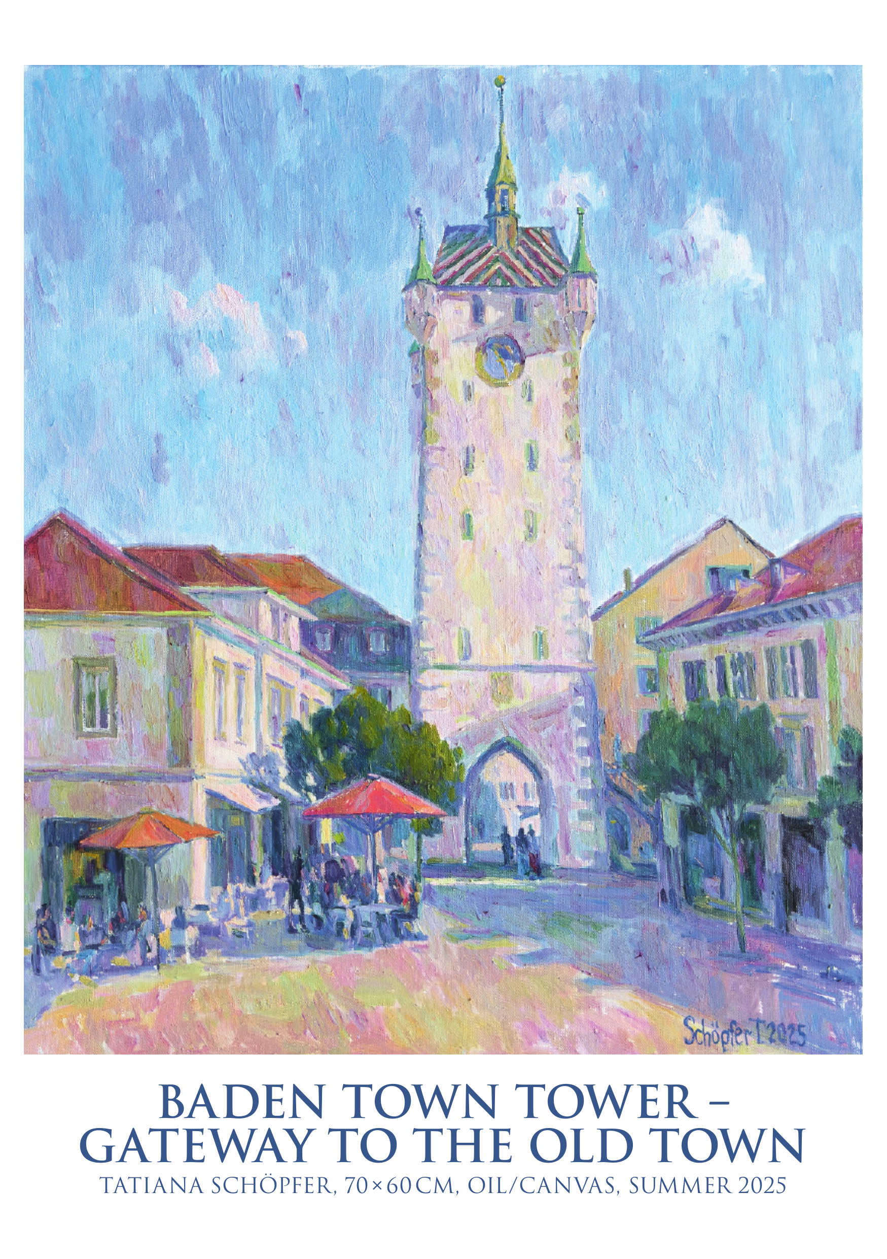 7 Art Postcards – Painted Views of Baden