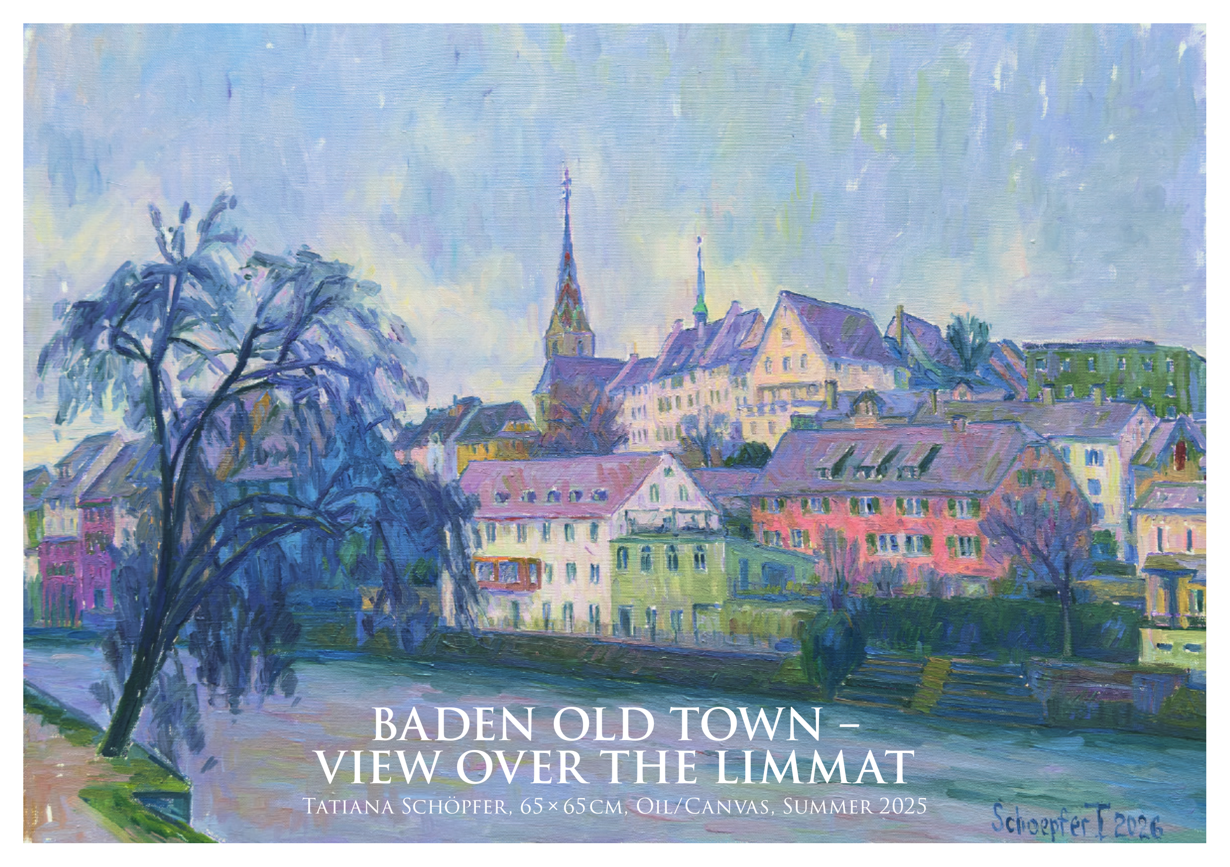 7 Art Postcards – Painted Views of Baden